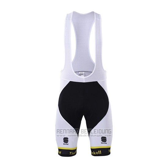 2017 Fahrradbekleidung Tinkoff Gelb Trikot Kurzarm und Tragerhose